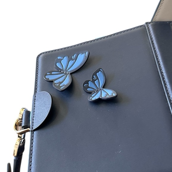 Kate Spade Navy Blue Woven Crossbody Bag - Picture 3 of 6